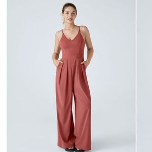 Breezeful™ Backless Side Invisible Zipper Pocket Wide Leg Quick Dry Resort Slip